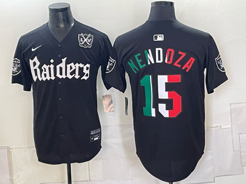Men 2026 Oakland Raiders #15 Mendoza BLACK Nike Limited NFL Jersey 0931002